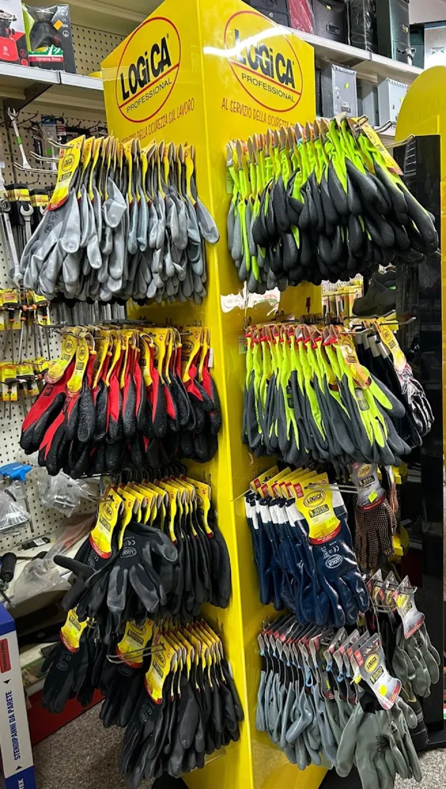 Espositore di guanti da lavoro professionali
